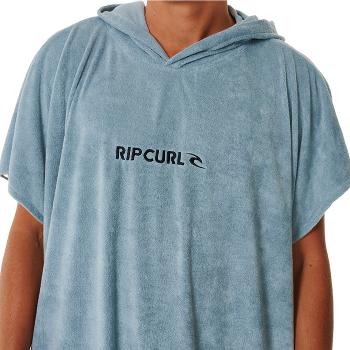 2024 Rip Curl Mens Brand Hooded Towel Changing Robe / Poncho 00ZMTO - Dusty Blue